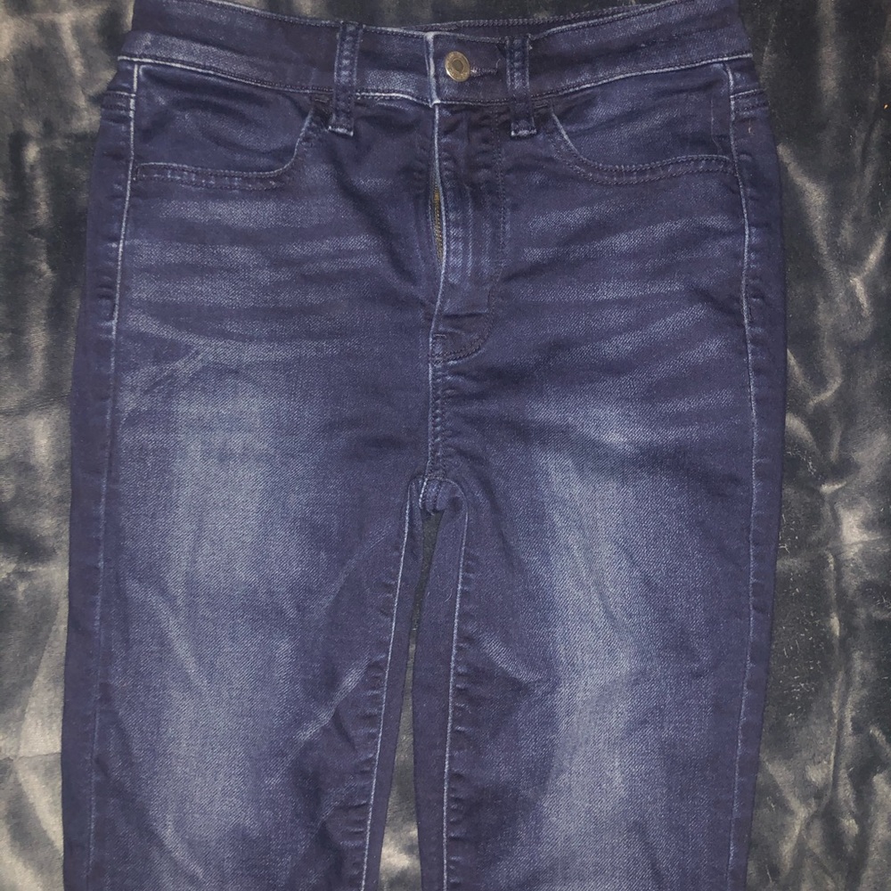 American Eagle dark high rise skinny jeans